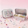 LJY Rectangular Metal Tin Box Set with Hinged & Removable Lids, 9-Pack Silver Small Metal Storage Containers, 1 Large + 8 Small Boxes for DIY Organization, Crafts, Small Parts Storage
