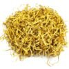 LJY Golden Glitter Raffia Paper Shreds, 100g Crinkle Cut Filler for Gift Wrapping, Basket Filling, Wedding Decorations, Party Supplies, and DIY Crafts Shredded Confetti Strands