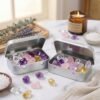 LJY Rectangular Metal Tin Box Set with Hinged & Removable Lids, 9-Pack Silver Small Metal Storage Containers, 1 Large + 8 Small Boxes for DIY Organization, Crafts, Small Parts Storage