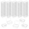LJY 60-Pack Plastic Case Small Plastic Storage Containers, 2.1x1.6x0.8 inch Clear Organizer Boxes with Lids, Stackable Jewelry Bead Hardware Craft Office Supply Organizer
