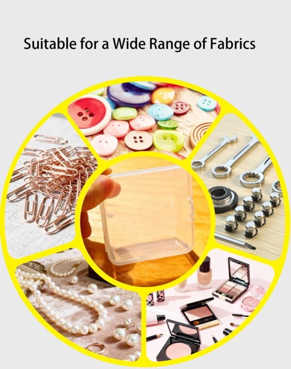 LJY 23 Pieces Square Mini Clear Plastic Storage Containers Box Case with Lids for Small Items and Other Craft Projects (2.9 x 2.9 x 1 inch, Transparent)
