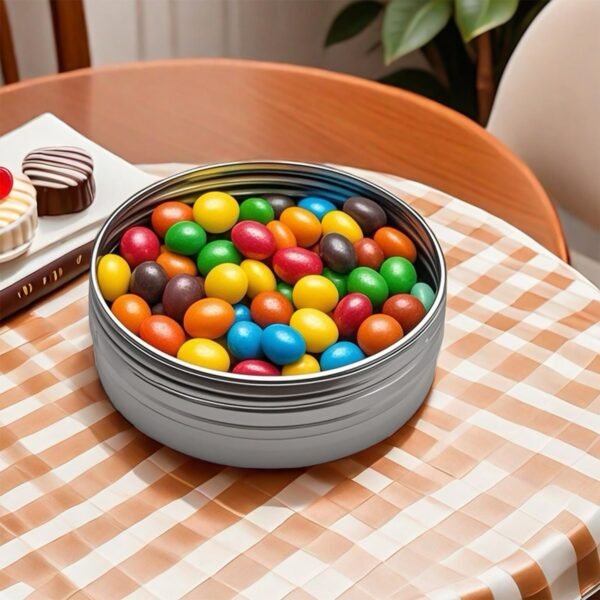 LJY 48 Pieces Round Aluminum Cans Screw Lid Metal Tins Jars Empty Slip Slide Containers (Mixed Sizes)