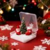 LJY 16 Pieces Square Mini Clear Plastic Storage Containers Box Case with Lids for Small Items and Other Craft Projects (3.3 x 3.3 x 1.1 inch, Transparent)
