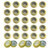 LJY 28 Pack 1 oz Aluminum Tins with Gold Clear Lids - See-Through Luxury Empty Containers for Wax Melts, Cosmetics, DIY Crafts & Display Storage,Refillable Does Not Rust