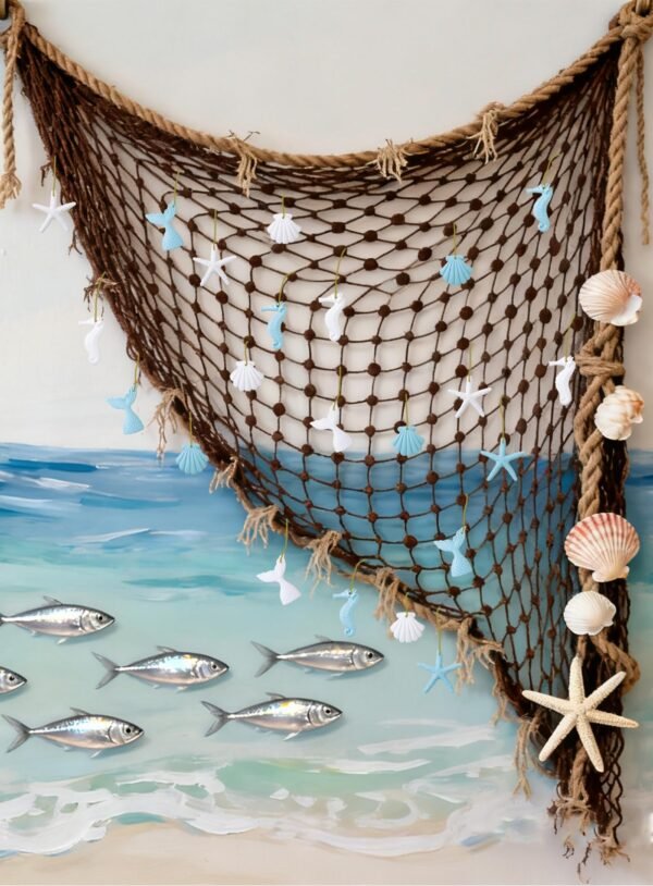 40 Pieces Ocean Themed Hanging Resin Seashells Ornaments for Summer Party Beach Wedding Christmas Tree Home Decor & DIY Craft Projects (White + Blue)