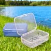 LJY 30-Pack Small Plastic Storage Boxes, 2.6×1.8×0.8 in, Organizer Containers with Lids, 15 Pink + 15 Blue for Beads, Jewelry, Crafts, Small Parts Collection