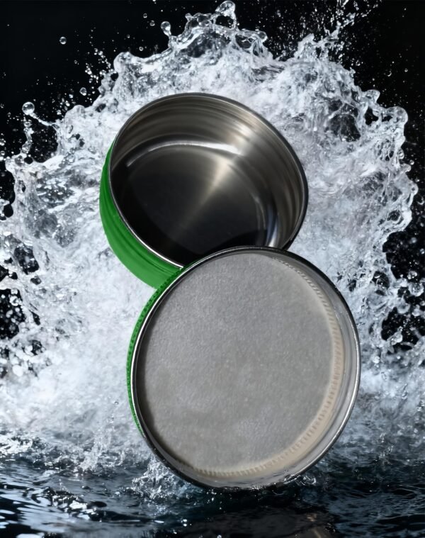LJY 28 Pack 1 oz Waterproof Green Aluminum Tins with Lids - Empty Refillable Round Metal Containers for Wax Melts, Lip Balm, Cosmetics, DIY Crafts & Storage Refillable Does Not Rust