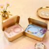 LJY 20-Piece Metal Hinge Tin Box Containers - For Gift Wrapping. Dental Floss Stick - Toothpick Holder and a Sliding-Cover Dental Floss Pick Storage Box (Golden, 20 Pcs 3.7"x2.4"x0.9")