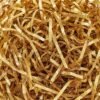 LJY Golden Glitter Raffia Paper Shreds, 100g Crinkle Cut Filler for Gift Wrapping, Basket Filling, Wedding Decorations, Party Supplies, and DIY Crafts Shredded Confetti Strands