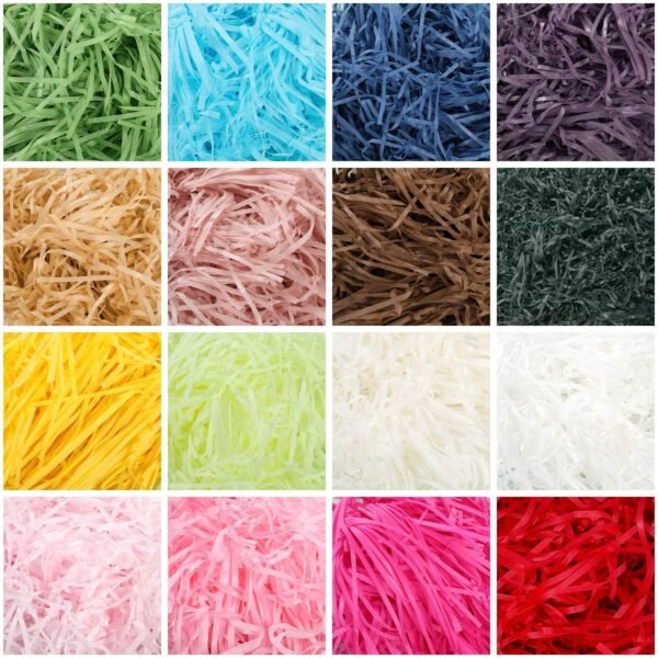 LJY 0.7LB Multicolored Raffia Paper Shreds & Strands Shredded Crinkle Confetti for DIY Gift Wrapping & Basket Filling