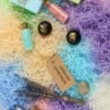 LJY 0.7LB Multicolored Raffia Paper Shreds & Strands Shredded Crinkle Confetti for DIY Gift Wrapping & Basket Filling