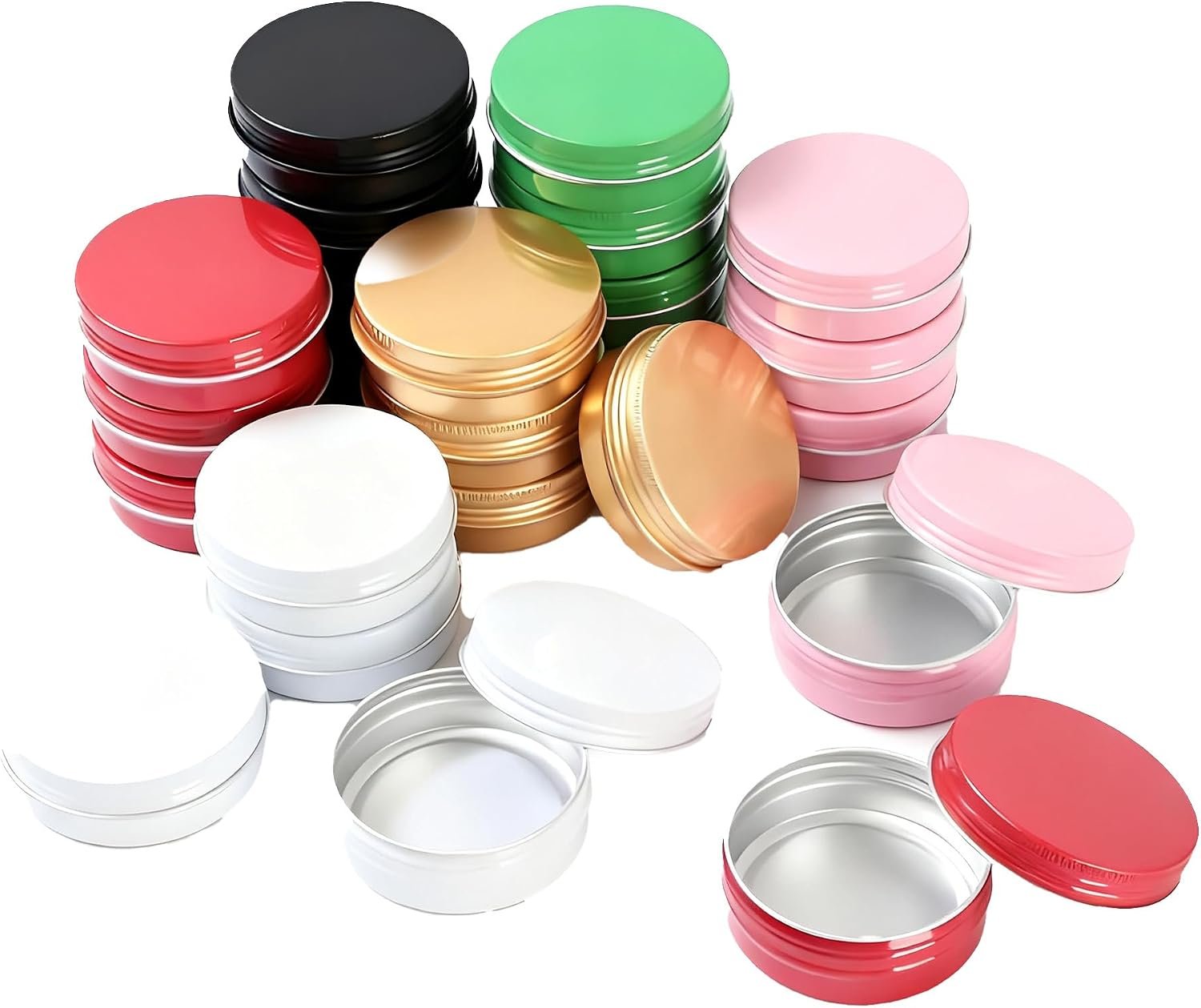 LJY 24 multi-coloured round aluminum tins
